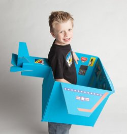 Cardboard Box Airplane Sticker Kit