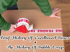 history of corrugated cardboard boxes