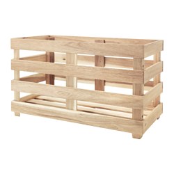 SKOGSTA storage crate, acacia Width: 56 cm Depth: 28 cm Height: 33 cm
