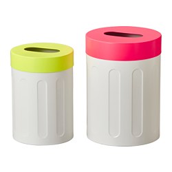 SPRUTT stool with storage, set of 2, assorted colours