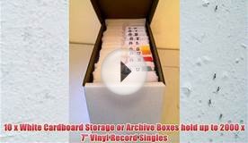 10 x White Cardboard Storage or Archive Boxes hold up to